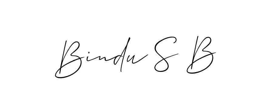 Make a beautiful signature design for name Bindu S B. With this signature (Allison_Script) style, you can create a handwritten signature for free. Bindu S B signature style 2 images and pictures png