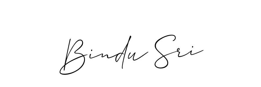 How to make Bindu Sri signature? Allison_Script is a professional autograph style. Create handwritten signature for Bindu Sri name. Bindu Sri signature style 2 images and pictures png