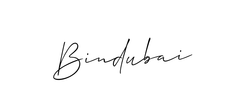 Make a beautiful signature design for name Bindubai. With this signature (Allison_Script) style, you can create a handwritten signature for free. Bindubai signature style 2 images and pictures png