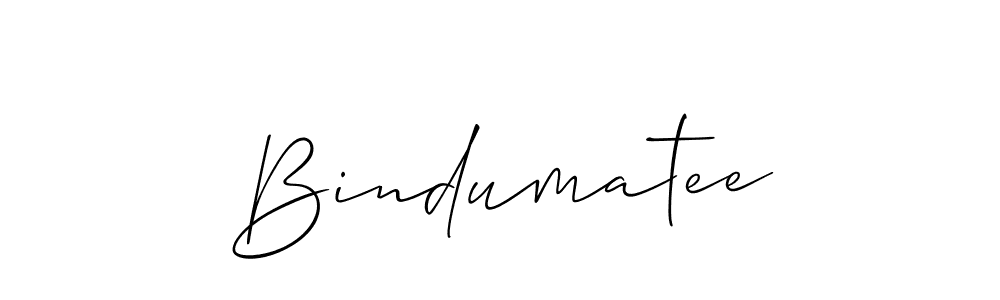 Design your own signature with our free online signature maker. With this signature software, you can create a handwritten (Allison_Script) signature for name Bindumatee. Bindumatee signature style 2 images and pictures png