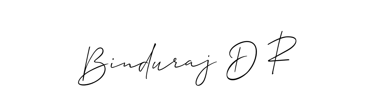It looks lik you need a new signature style for name Binduraj D R. Design unique handwritten (Allison_Script) signature with our free signature maker in just a few clicks. Binduraj D R signature style 2 images and pictures png