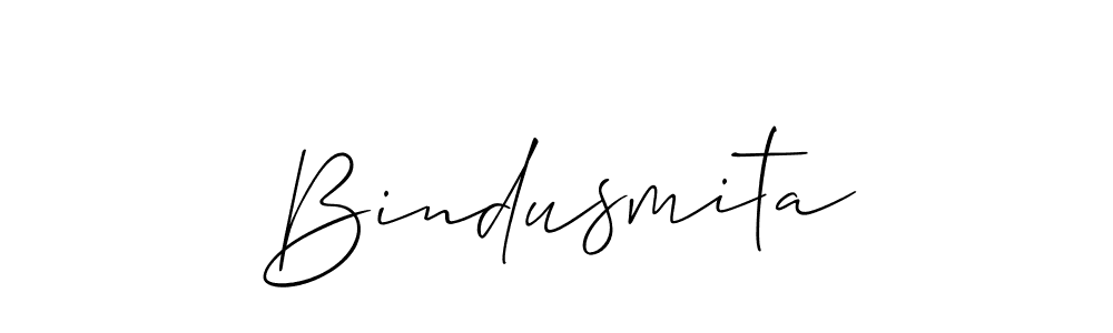 How to make Bindusmita signature? Allison_Script is a professional autograph style. Create handwritten signature for Bindusmita name. Bindusmita signature style 2 images and pictures png