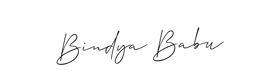 How to make Bindya Babu name signature. Use Allison_Script style for creating short signs online. This is the latest handwritten sign. Bindya Babu signature style 2 images and pictures png