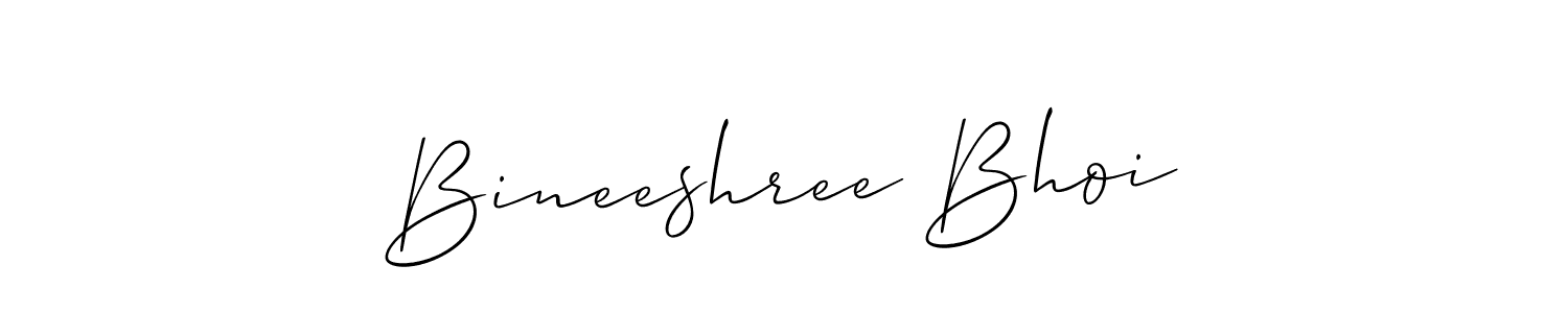 Make a beautiful signature design for name Bineeshree Bhoi. With this signature (Allison_Script) style, you can create a handwritten signature for free. Bineeshree Bhoi signature style 2 images and pictures png