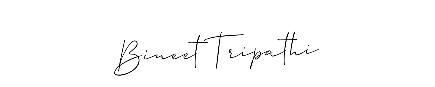 Use a signature maker to create a handwritten signature online. With this signature software, you can design (Allison_Script) your own signature for name Bineet Tripathi. Bineet Tripathi signature style 2 images and pictures png