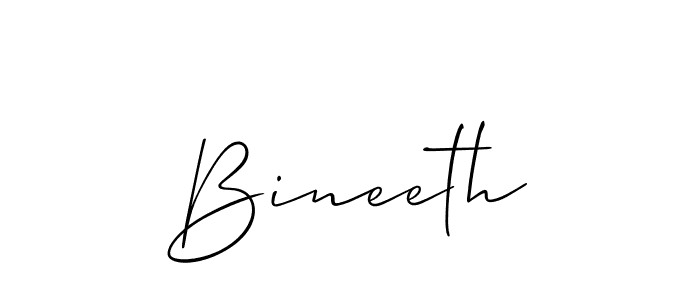 Best and Professional Signature Style for Bineeth. Allison_Script Best Signature Style Collection. Bineeth signature style 2 images and pictures png