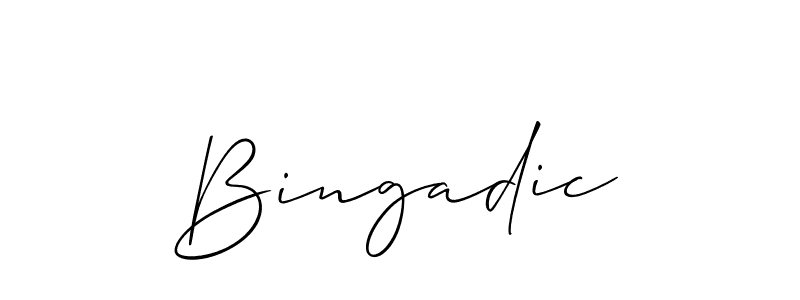 Best and Professional Signature Style for Bingadic. Allison_Script Best Signature Style Collection. Bingadic signature style 2 images and pictures png