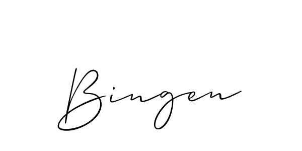 Also we have Bingen name is the best signature style. Create professional handwritten signature collection using Allison_Script autograph style. Bingen signature style 2 images and pictures png