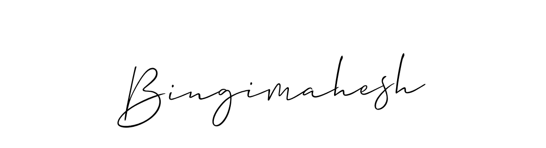 Also we have Bingimahesh name is the best signature style. Create professional handwritten signature collection using Allison_Script autograph style. Bingimahesh signature style 2 images and pictures png