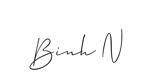 Also You can easily find your signature by using the search form. We will create Binh N name handwritten signature images for you free of cost using Allison_Script sign style. Binh N signature style 2 images and pictures png