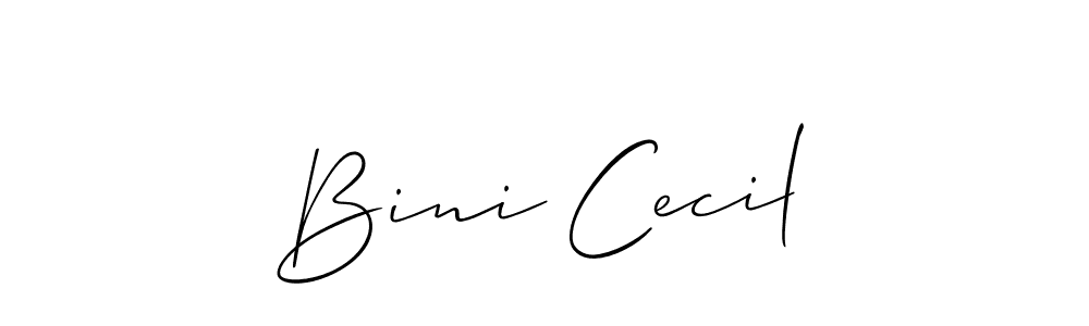 Check out images of Autograph of Bini Cecil name. Actor Bini Cecil Signature Style. Allison_Script is a professional sign style online. Bini Cecil signature style 2 images and pictures png