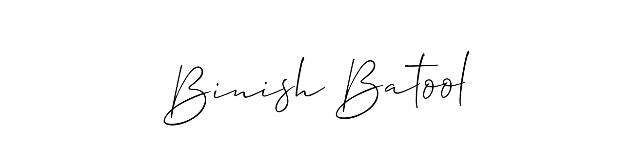 How to make Binish Batool signature? Allison_Script is a professional autograph style. Create handwritten signature for Binish Batool name. Binish Batool signature style 2 images and pictures png