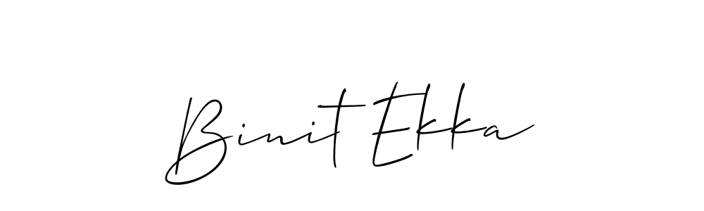 How to make Binit Ekka signature? Allison_Script is a professional autograph style. Create handwritten signature for Binit Ekka name. Binit Ekka signature style 2 images and pictures png