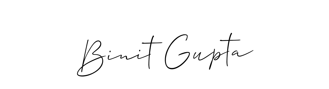 The best way (Allison_Script) to make a short signature is to pick only two or three words in your name. The name Binit Gupta include a total of six letters. For converting this name. Binit Gupta signature style 2 images and pictures png