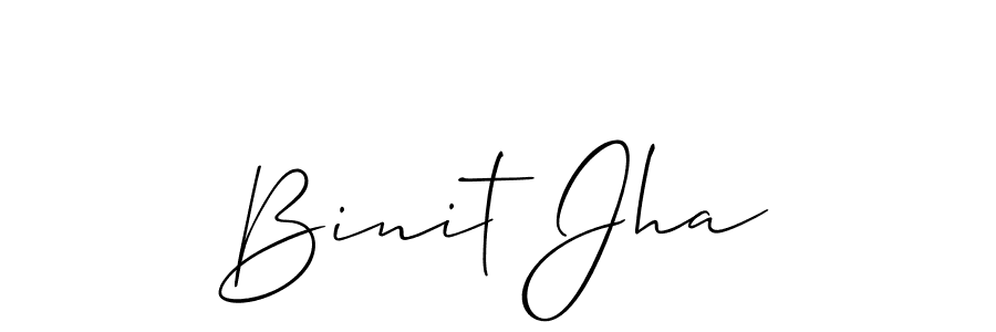 How to Draw Binit Jha signature style? Allison_Script is a latest design signature styles for name Binit Jha. Binit Jha signature style 2 images and pictures png