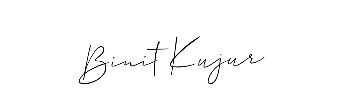 How to make Binit Kujur signature? Allison_Script is a professional autograph style. Create handwritten signature for Binit Kujur name. Binit Kujur signature style 2 images and pictures png