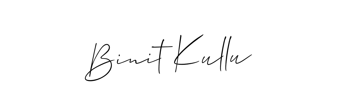 Make a beautiful signature design for name Binit Kullu. With this signature (Allison_Script) style, you can create a handwritten signature for free. Binit Kullu signature style 2 images and pictures png