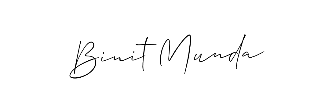 Create a beautiful signature design for name Binit Munda. With this signature (Allison_Script) fonts, you can make a handwritten signature for free. Binit Munda signature style 2 images and pictures png