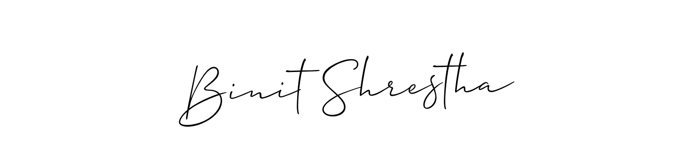 Best and Professional Signature Style for Binit Shrestha. Allison_Script Best Signature Style Collection. Binit Shrestha signature style 2 images and pictures png