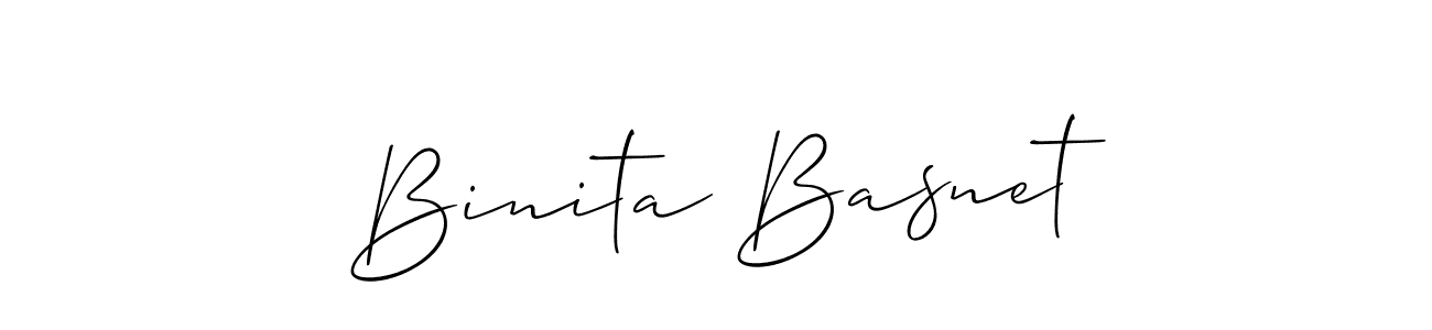 It looks lik you need a new signature style for name Binita Basnet. Design unique handwritten (Allison_Script) signature with our free signature maker in just a few clicks. Binita Basnet signature style 2 images and pictures png