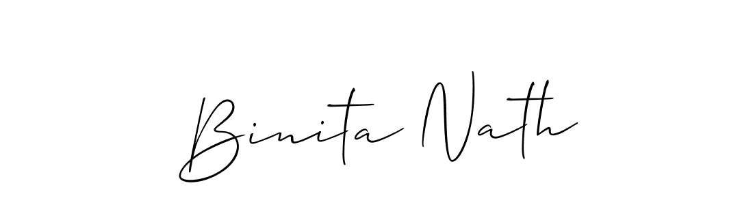 if you are searching for the best signature style for your name Binita Nath. so please give up your signature search. here we have designed multiple signature styles  using Allison_Script. Binita Nath signature style 2 images and pictures png