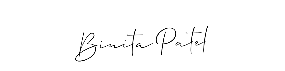 How to make Binita Patel signature? Allison_Script is a professional autograph style. Create handwritten signature for Binita Patel name. Binita Patel signature style 2 images and pictures png