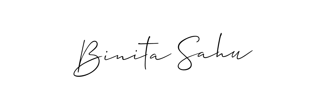 Create a beautiful signature design for name Binita Sahu. With this signature (Allison_Script) fonts, you can make a handwritten signature for free. Binita Sahu signature style 2 images and pictures png