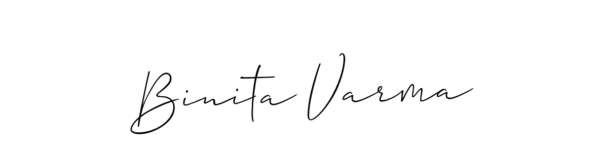 How to Draw Binita Varma signature style? Allison_Script is a latest design signature styles for name Binita Varma. Binita Varma signature style 2 images and pictures png