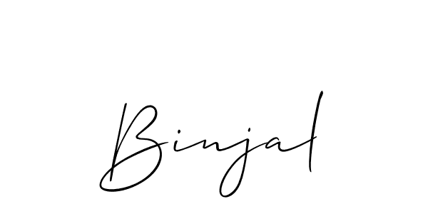 How to make Binjal signature? Allison_Script is a professional autograph style. Create handwritten signature for Binjal name. Binjal signature style 2 images and pictures png
