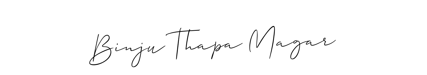 How to make Binju Thapa Magar signature? Allison_Script is a professional autograph style. Create handwritten signature for Binju Thapa Magar name. Binju Thapa Magar signature style 2 images and pictures png