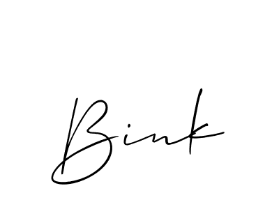 How to make Bink signature? Allison_Script is a professional autograph style. Create handwritten signature for Bink name. Bink signature style 2 images and pictures png
