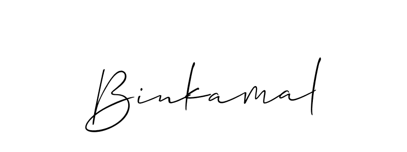 Use a signature maker to create a handwritten signature online. With this signature software, you can design (Allison_Script) your own signature for name Binkamal. Binkamal signature style 2 images and pictures png
