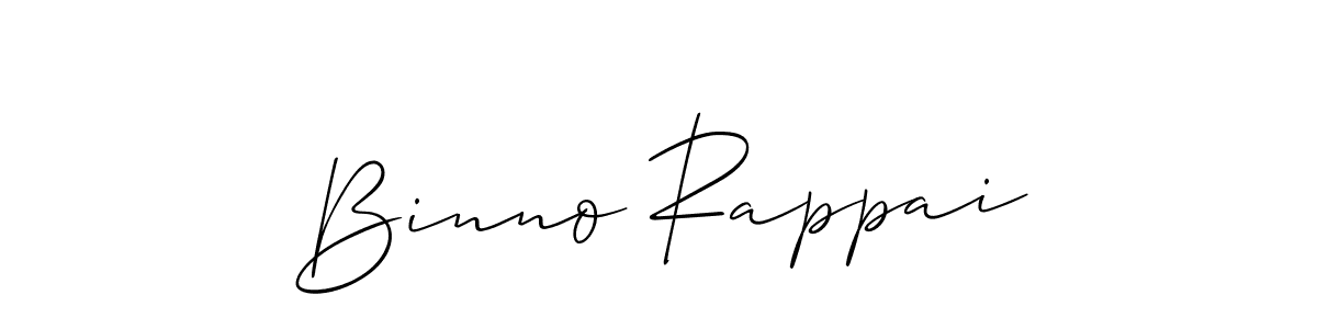Make a beautiful signature design for name Binno Rappai. With this signature (Allison_Script) style, you can create a handwritten signature for free. Binno Rappai signature style 2 images and pictures png