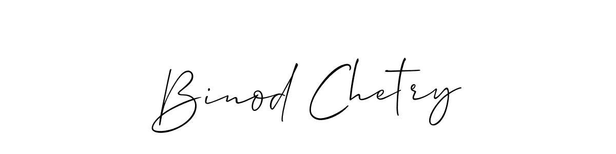 How to make Binod Chetry signature? Allison_Script is a professional autograph style. Create handwritten signature for Binod Chetry name. Binod Chetry signature style 2 images and pictures png