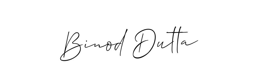 Design your own signature with our free online signature maker. With this signature software, you can create a handwritten (Allison_Script) signature for name Binod Dutta. Binod Dutta signature style 2 images and pictures png