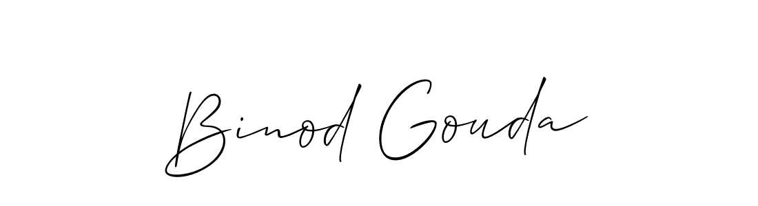 Also we have Binod Gouda name is the best signature style. Create professional handwritten signature collection using Allison_Script autograph style. Binod Gouda signature style 2 images and pictures png