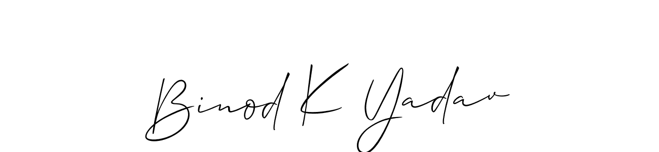 How to Draw Binod K Yadav signature style? Allison_Script is a latest design signature styles for name Binod K Yadav. Binod K Yadav signature style 2 images and pictures png