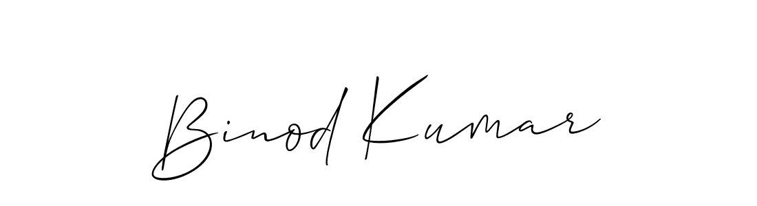 Binod Kumar stylish signature style. Best Handwritten Sign (Allison_Script) for my name. Handwritten Signature Collection Ideas for my name Binod Kumar. Binod Kumar signature style 2 images and pictures png