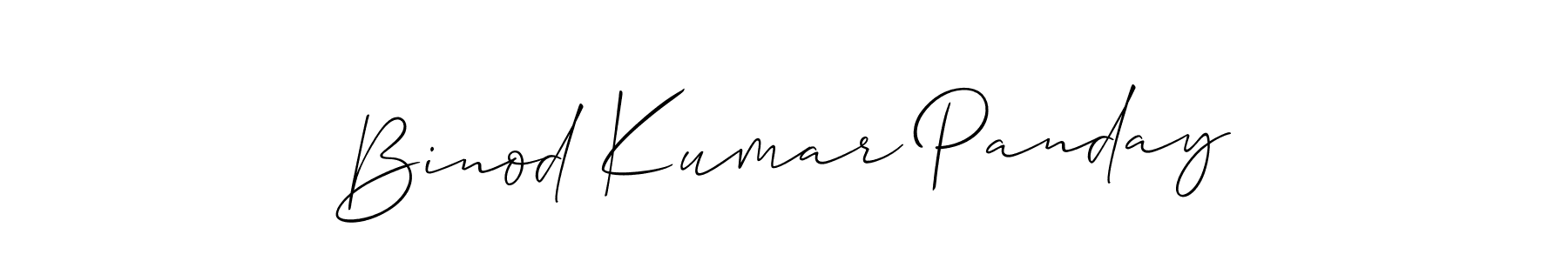 Create a beautiful signature design for name Binod Kumar Panday. With this signature (Allison_Script) fonts, you can make a handwritten signature for free. Binod Kumar Panday signature style 2 images and pictures png