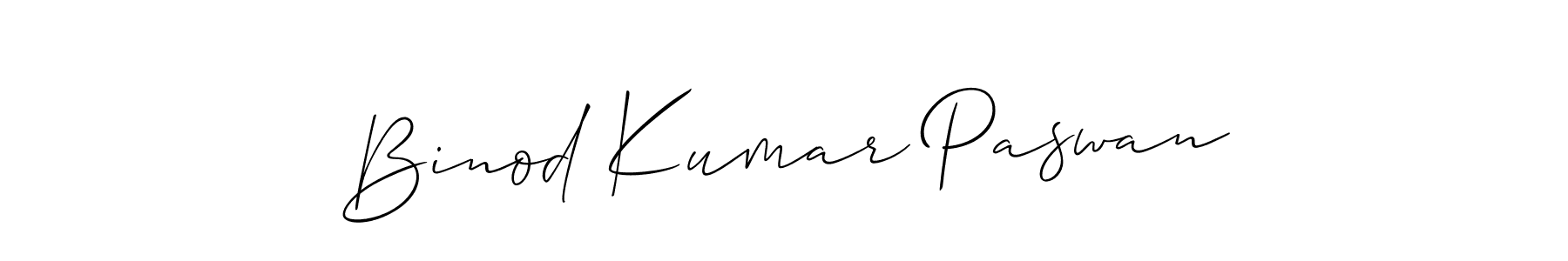 The best way (Allison_Script) to make a short signature is to pick only two or three words in your name. The name Binod Kumar Paswan include a total of six letters. For converting this name. Binod Kumar Paswan signature style 2 images and pictures png