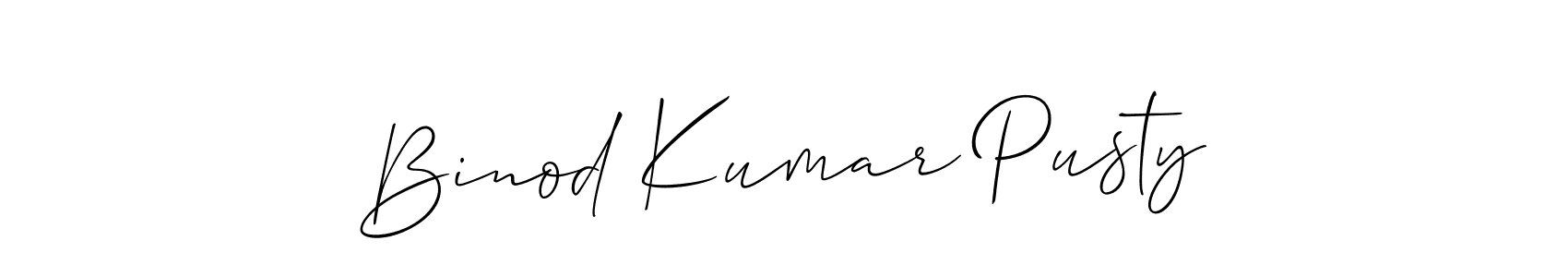 Best and Professional Signature Style for Binod Kumar Pusty. Allison_Script Best Signature Style Collection. Binod Kumar Pusty signature style 2 images and pictures png