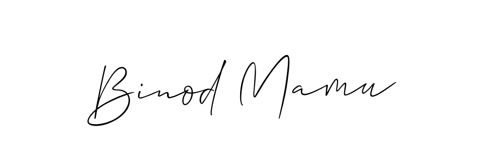 It looks lik you need a new signature style for name Binod Mamu. Design unique handwritten (Allison_Script) signature with our free signature maker in just a few clicks. Binod Mamu signature style 2 images and pictures png