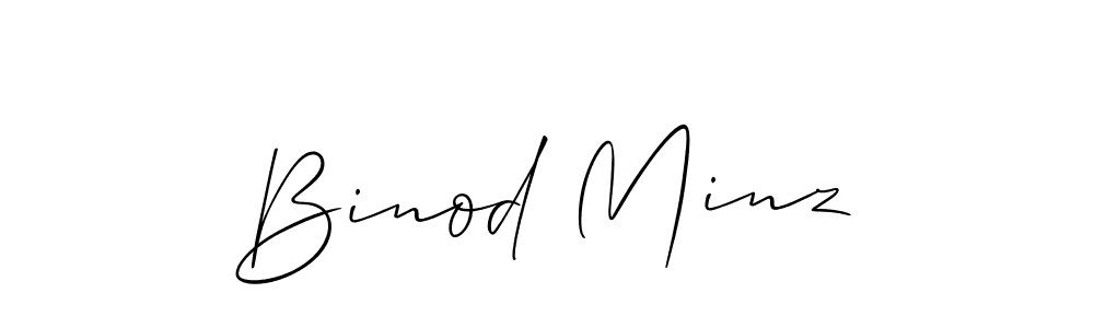 How to make Binod Minz name signature. Use Allison_Script style for creating short signs online. This is the latest handwritten sign. Binod Minz signature style 2 images and pictures png