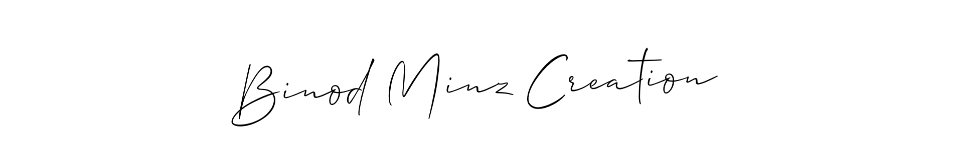 How to make Binod Minz Creation signature? Allison_Script is a professional autograph style. Create handwritten signature for Binod Minz Creation name. Binod Minz Creation signature style 2 images and pictures png