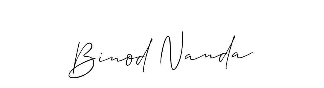 Use a signature maker to create a handwritten signature online. With this signature software, you can design (Allison_Script) your own signature for name Binod Nanda. Binod Nanda signature style 2 images and pictures png