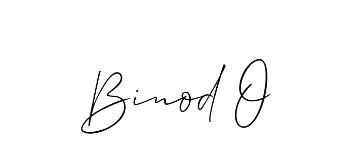 Also we have Binod O name is the best signature style. Create professional handwritten signature collection using Allison_Script autograph style. Binod O signature style 2 images and pictures png