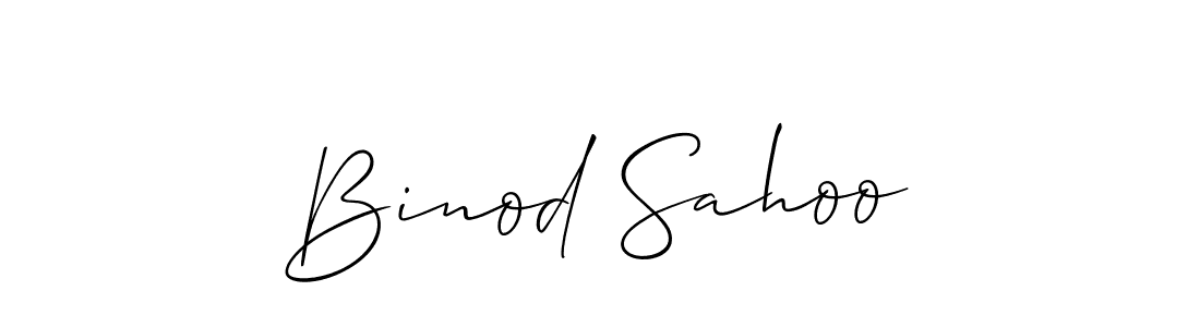 Create a beautiful signature design for name Binod Sahoo. With this signature (Allison_Script) fonts, you can make a handwritten signature for free. Binod Sahoo signature style 2 images and pictures png