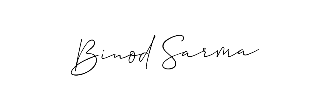 Allison_Script is a professional signature style that is perfect for those who want to add a touch of class to their signature. It is also a great choice for those who want to make their signature more unique. Get Binod Sarma name to fancy signature for free. Binod Sarma signature style 2 images and pictures png