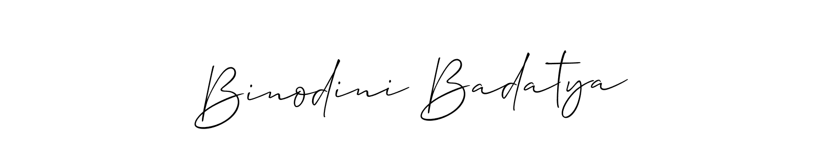 How to make Binodini Badatya signature? Allison_Script is a professional autograph style. Create handwritten signature for Binodini Badatya name. Binodini Badatya signature style 2 images and pictures png