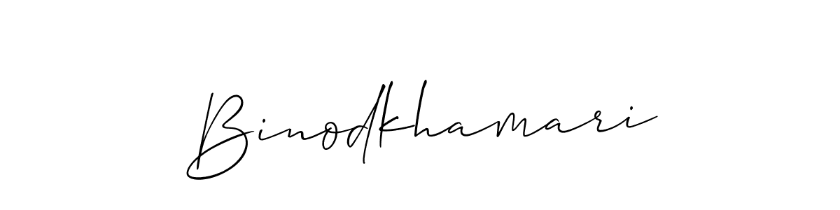 Create a beautiful signature design for name Binodkhamari. With this signature (Allison_Script) fonts, you can make a handwritten signature for free. Binodkhamari signature style 2 images and pictures png
